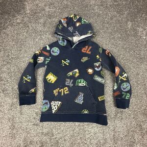 Nike Hoodie Toddlers 3T Grapic Print Swoosh Pullover Navy Blue Sweater